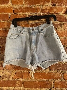 Lee Light Blue Denim High-Rise Cutoff Shorts